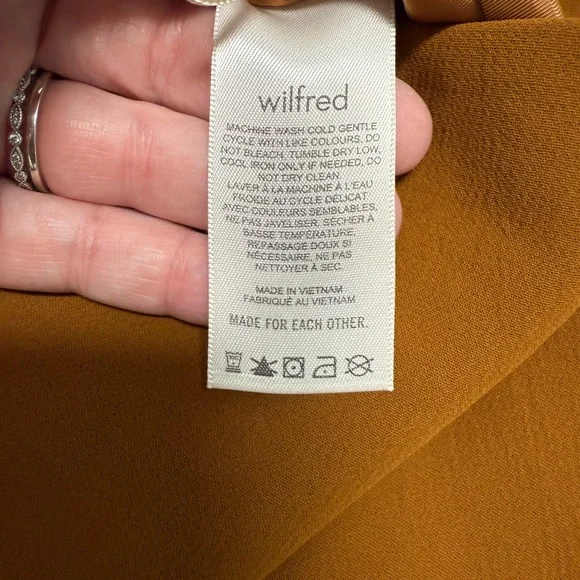 Aritzia Wilfred Classic Mini Skirt Sz 6 Rich Chestnut - Picture 7 of 8